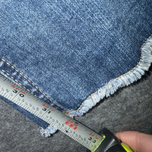 Maurices Denim Bib Flare Overalls Womens 12 (inseam 32) blue stretch western NWT - Picture 12 of 15